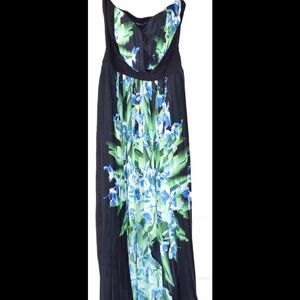 🛍Bebe Floral Print Strapless Dress